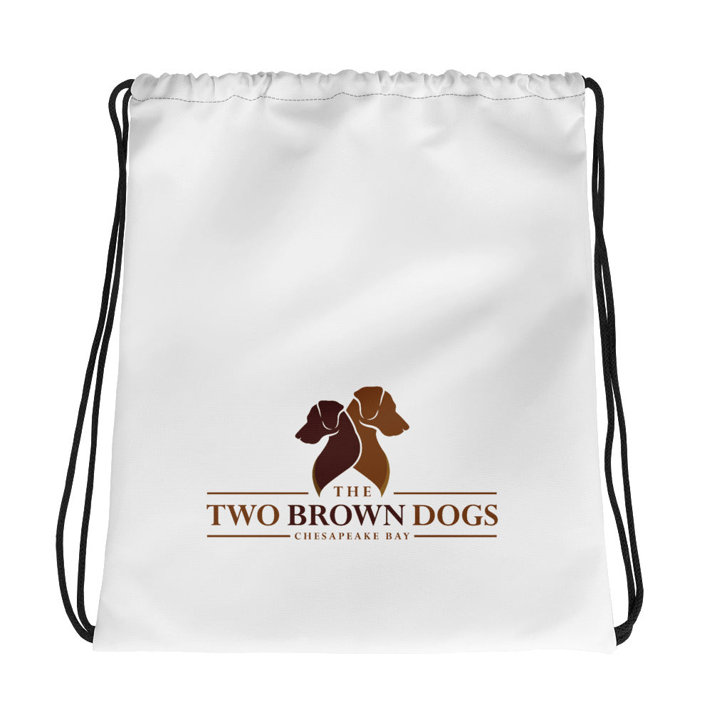 TBD Printed Profile Drawstring Bag - White