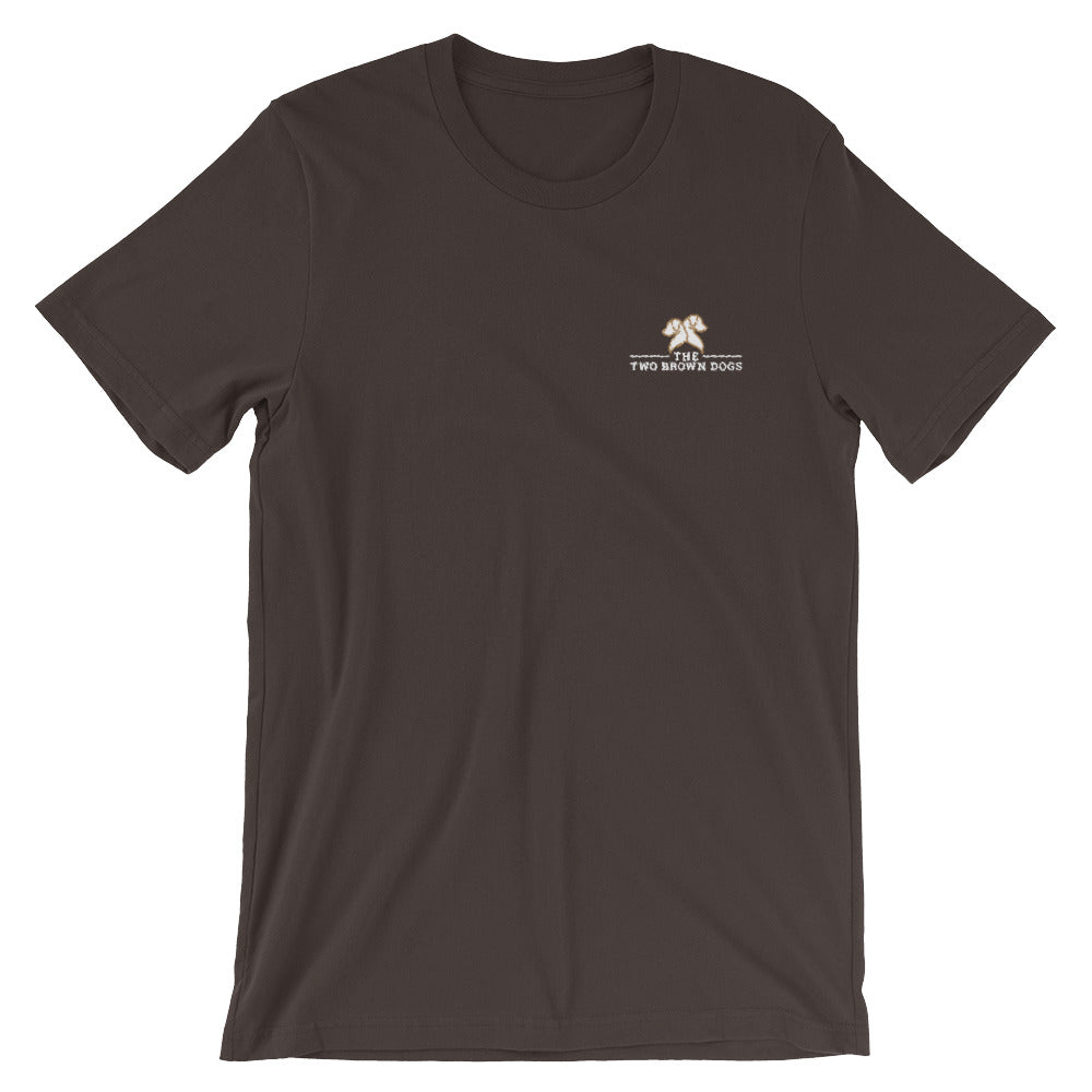 TBD Embroidered Short-Sleeve Unisex T-Shirt - Brown