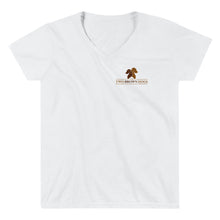 TBD Profile Logo Women's Casual V-Neck Shirt - White